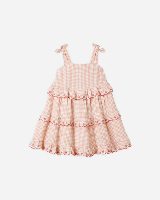 Ruffled Swing Dress || Petal Gingham