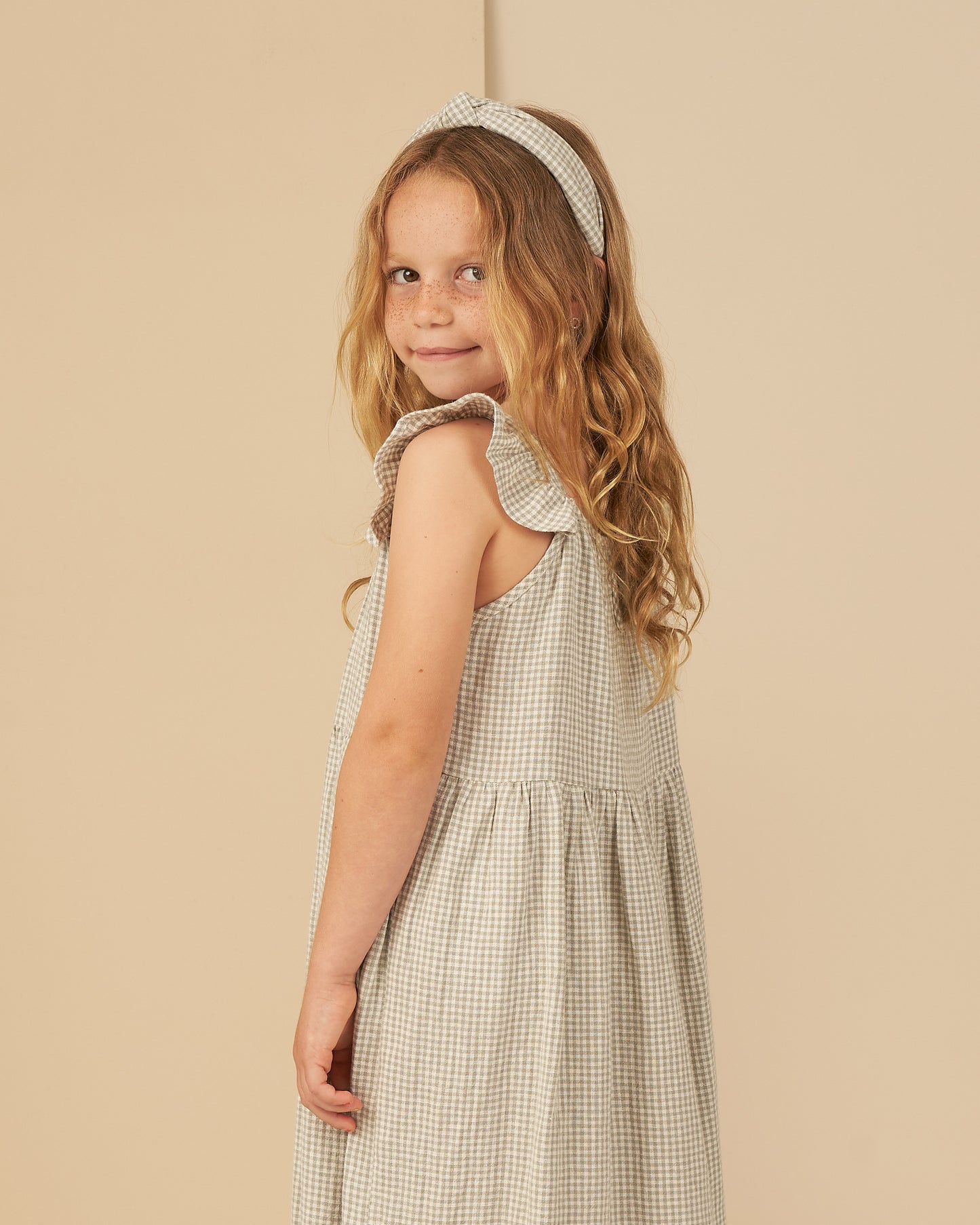 Knotted Headband | Sage Gingham
