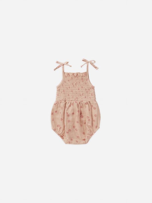 Kaia Romper | Pink Daisy