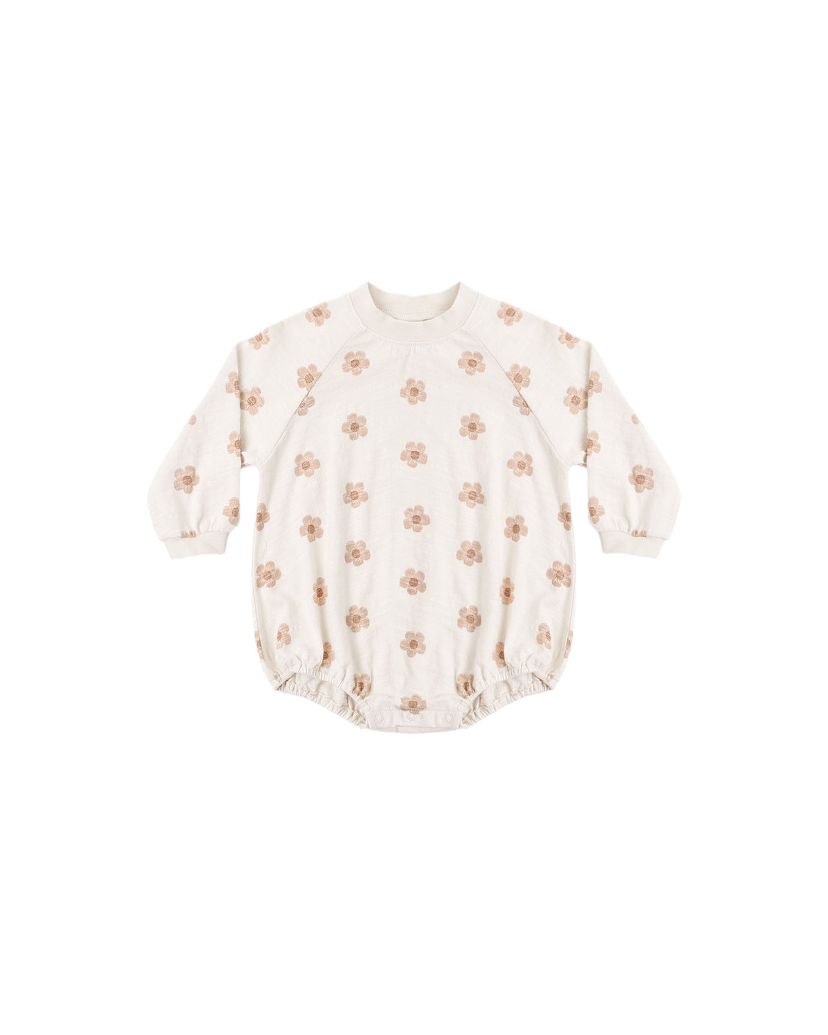 Crew Neck Romper | Pink Daisies