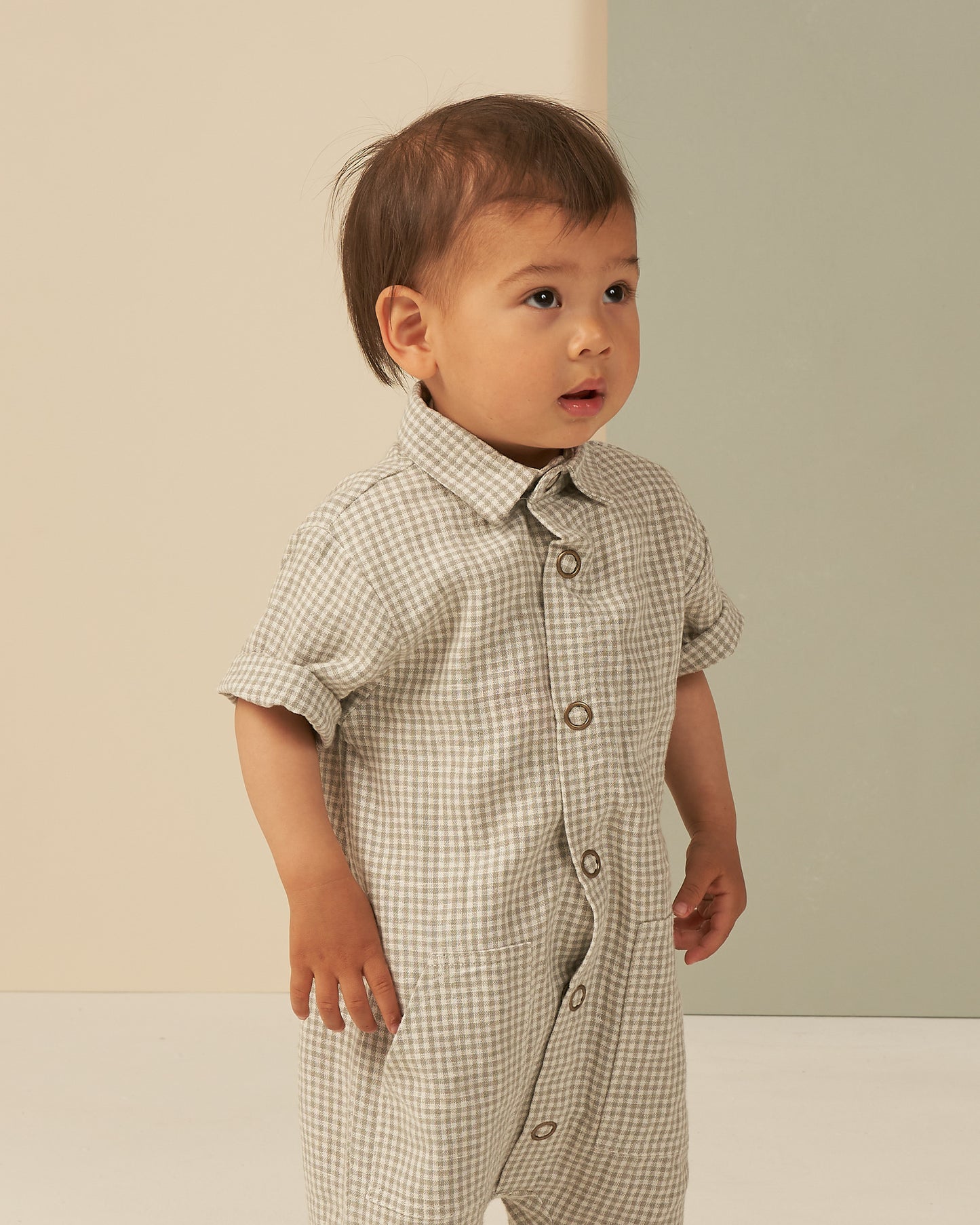 Rhett Jumpsuit | Sage Gingham
