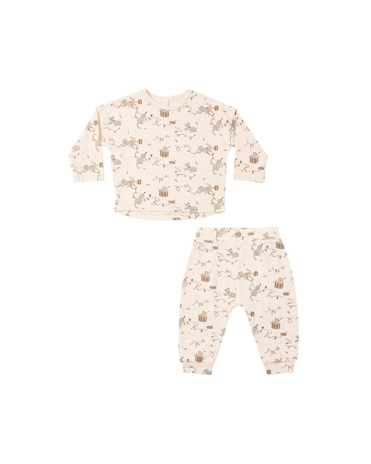 Long Sleeve Tee + Pant Set | Kitties