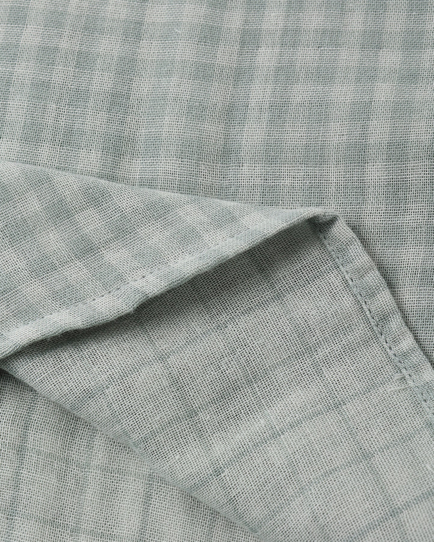 Collared Short Sleeve Shirt || Green Gingham