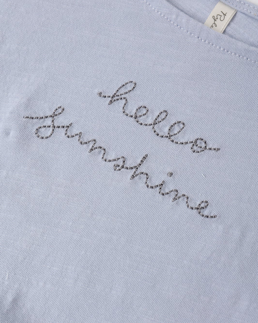 Cropped Cinch Tee || Hello Sunshine