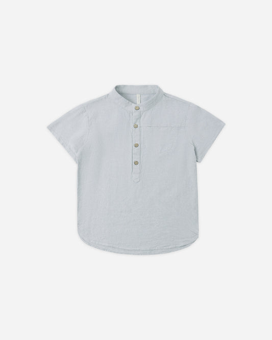 Mason Shirt || Heathered Light Blue