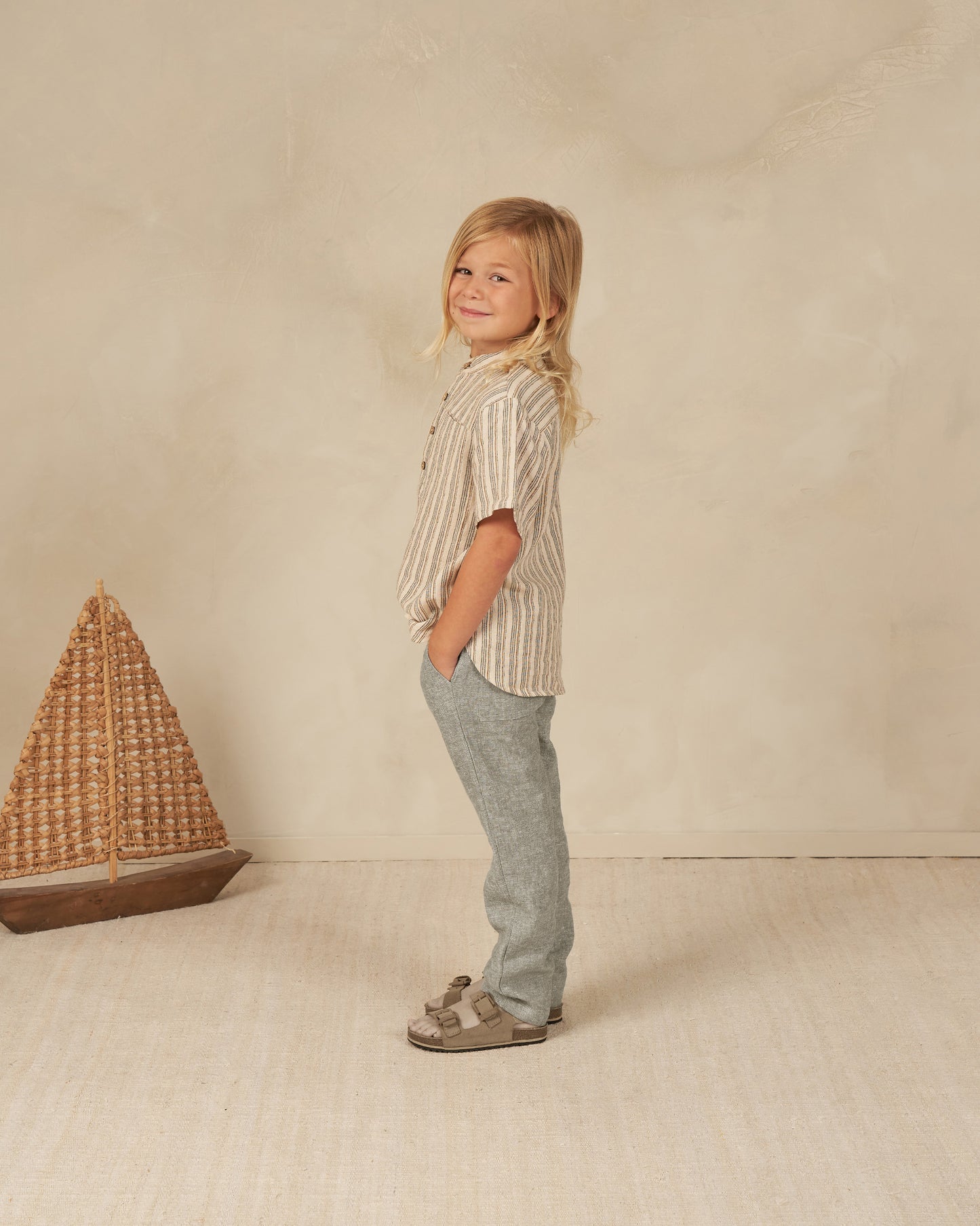 Short Sleeve Mason Shirt | Nautical Stripe