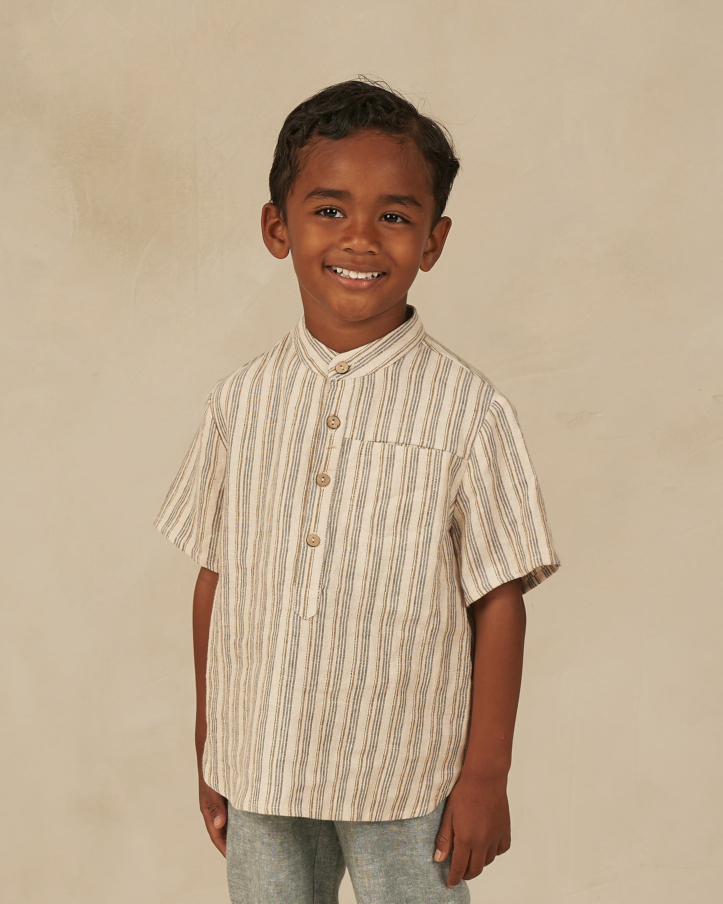 Short Sleeve Mason Shirt | Nautical Stripe