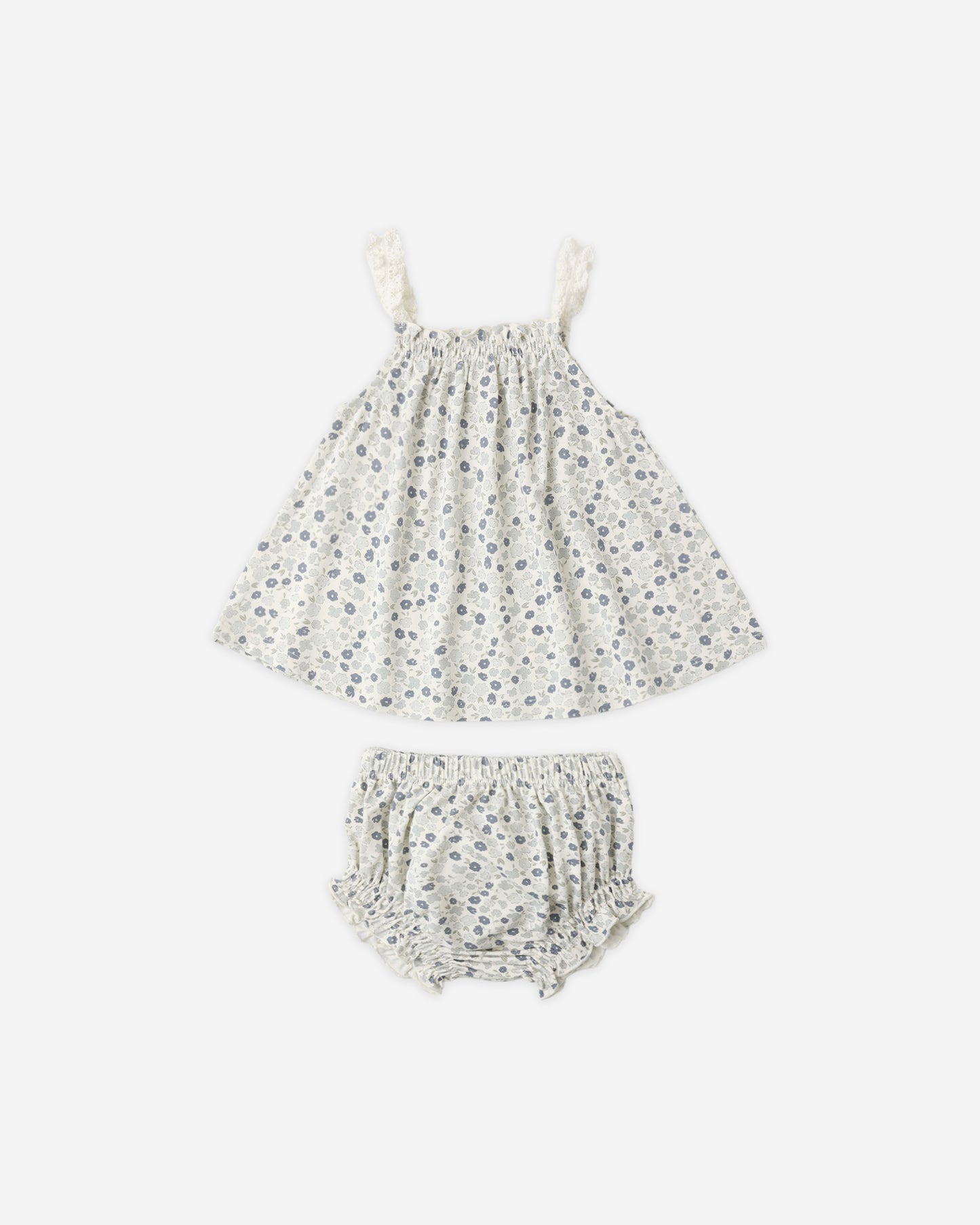 Swing Top & Bloomer Set || Blue Ditsy