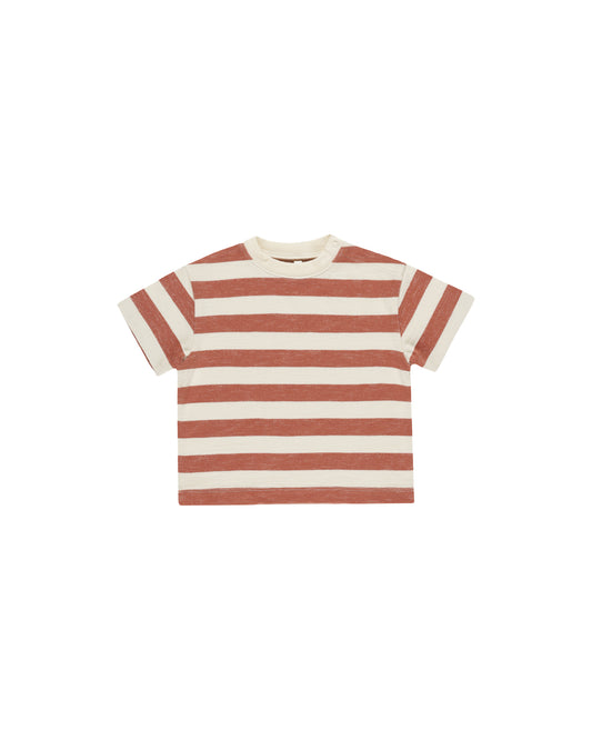 Relaxed Tee || Poppy Stripe