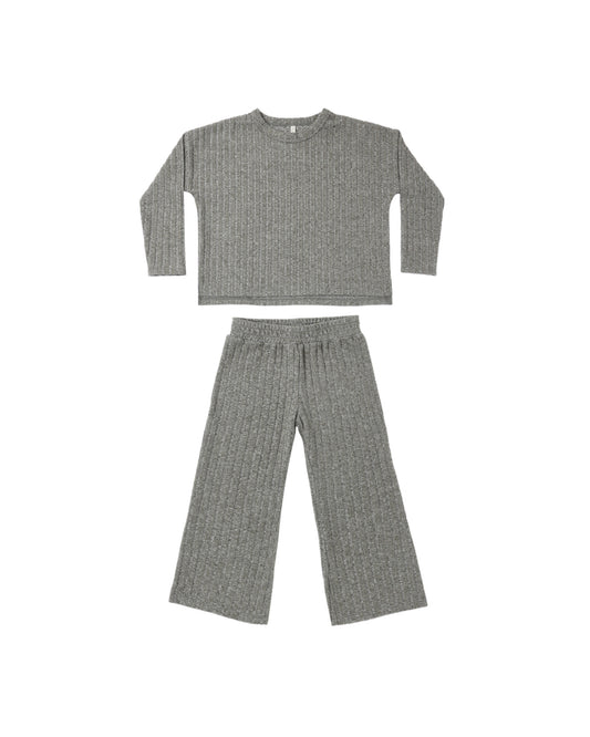 Cozy Rib Knit Set | Evergreen