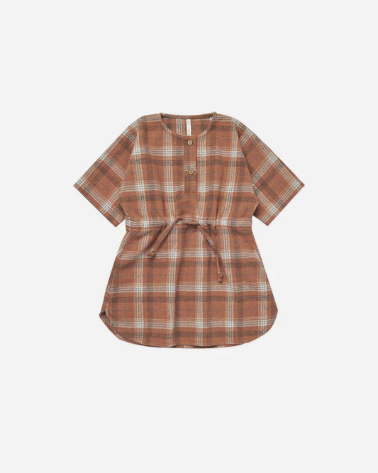 Eleni Dress | Brown Plaid