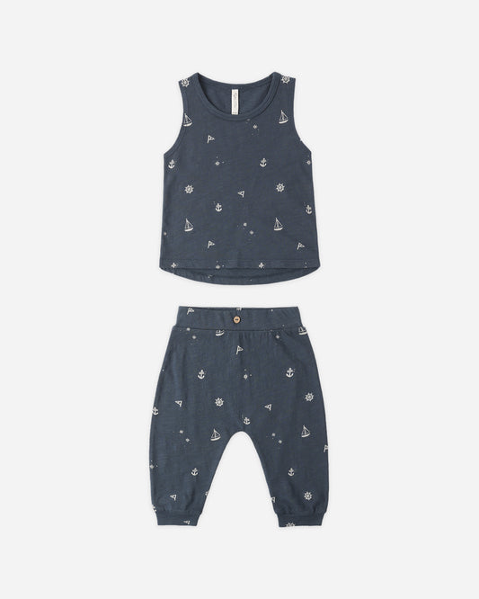 Tank + Slouch Pant Set || Maritime