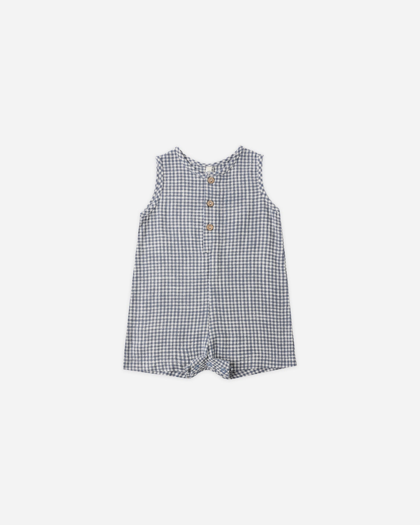 Mavrick Romper || Marine Gingham