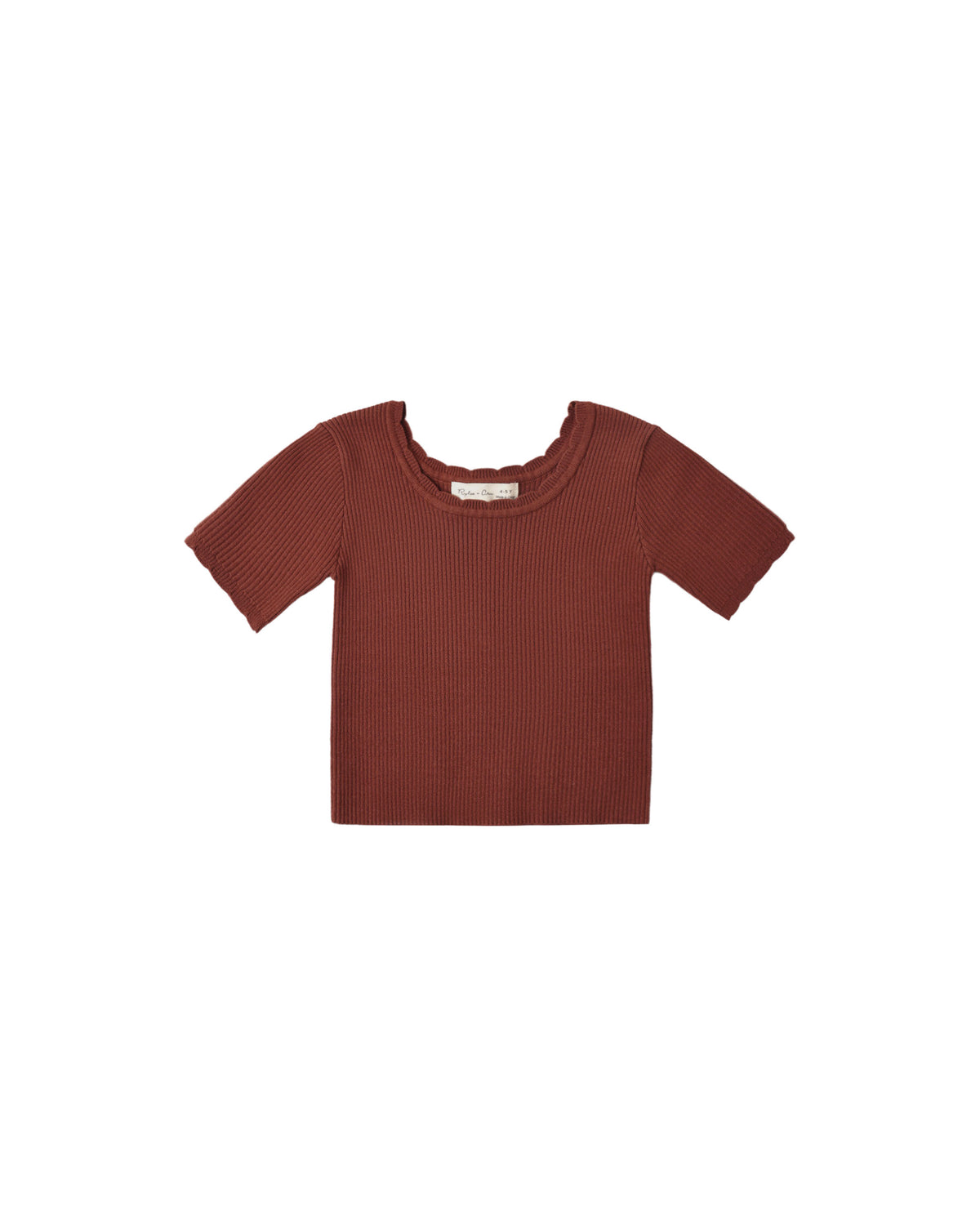 Scallop Tee | Brick