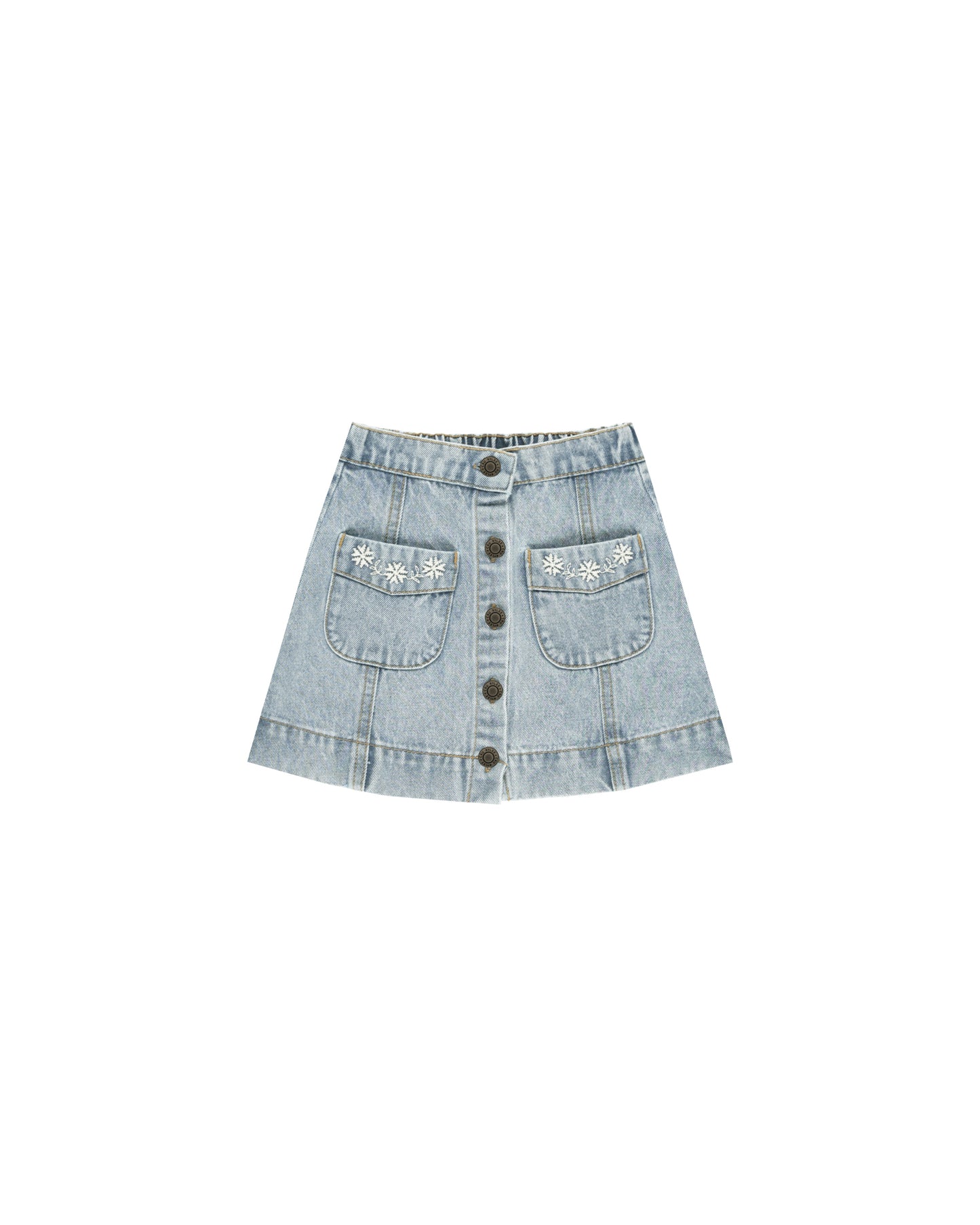 Denver Mini Skirt | Light Washed Denim