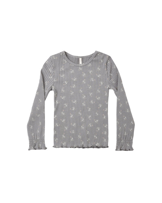 Ribbed Long Sleeve Top | Slate Bloom