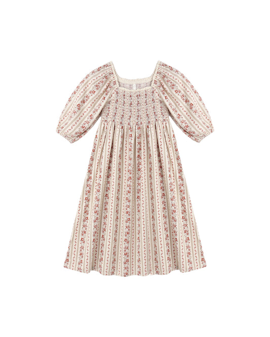 Della Dress | Floral Stripe