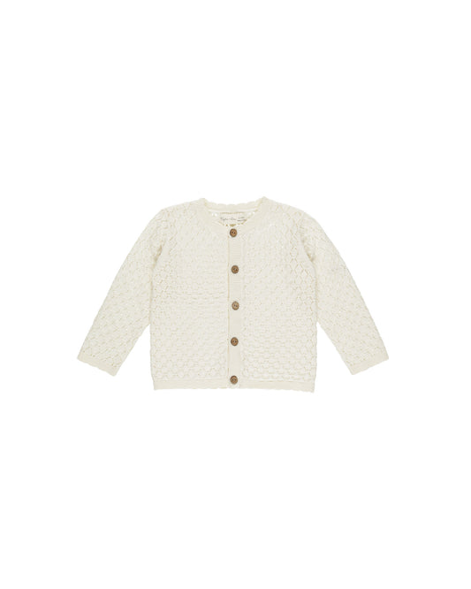 Baby Crochet Cardigan || Ivory