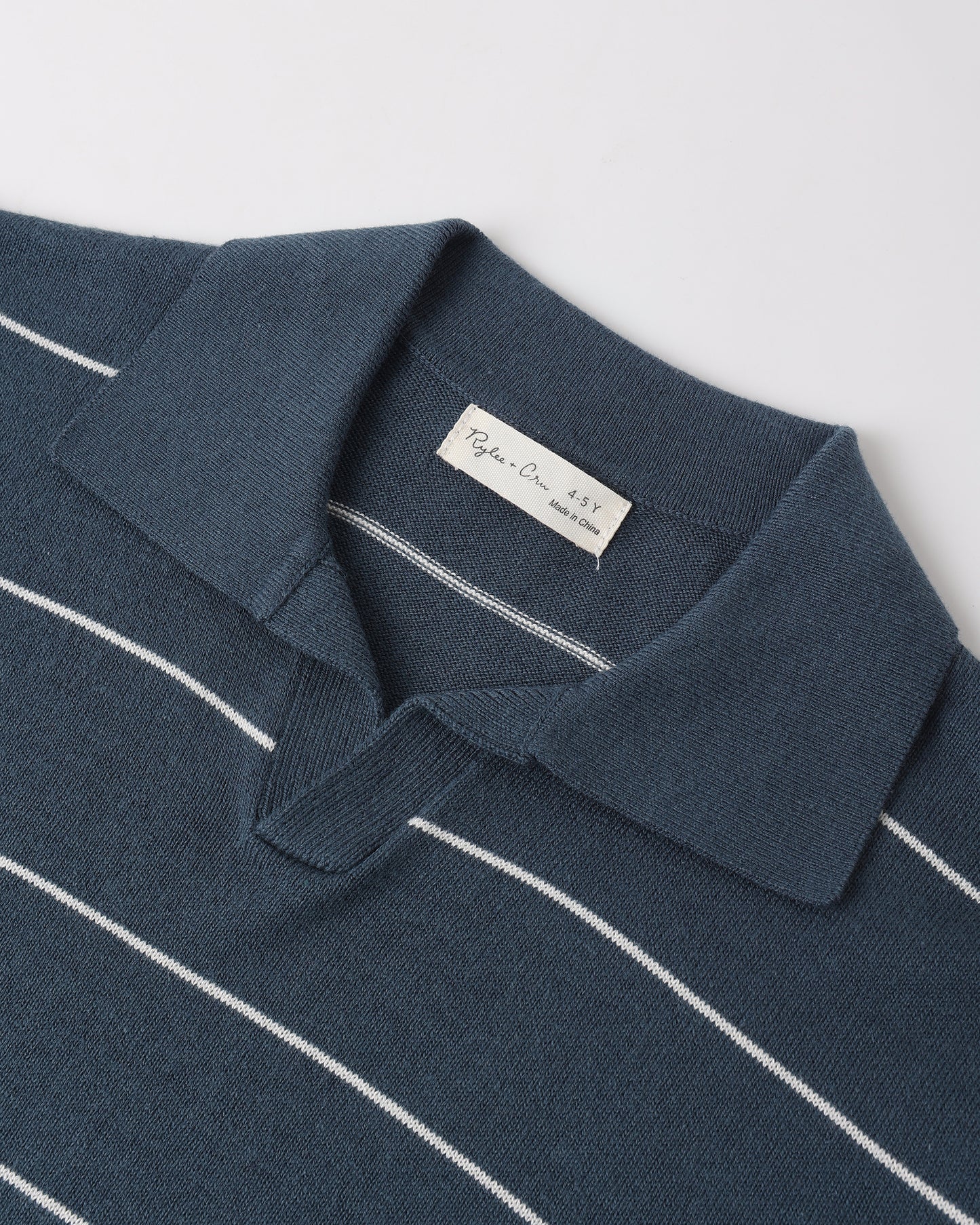 Chandler Knit Polo || Navy Stripe