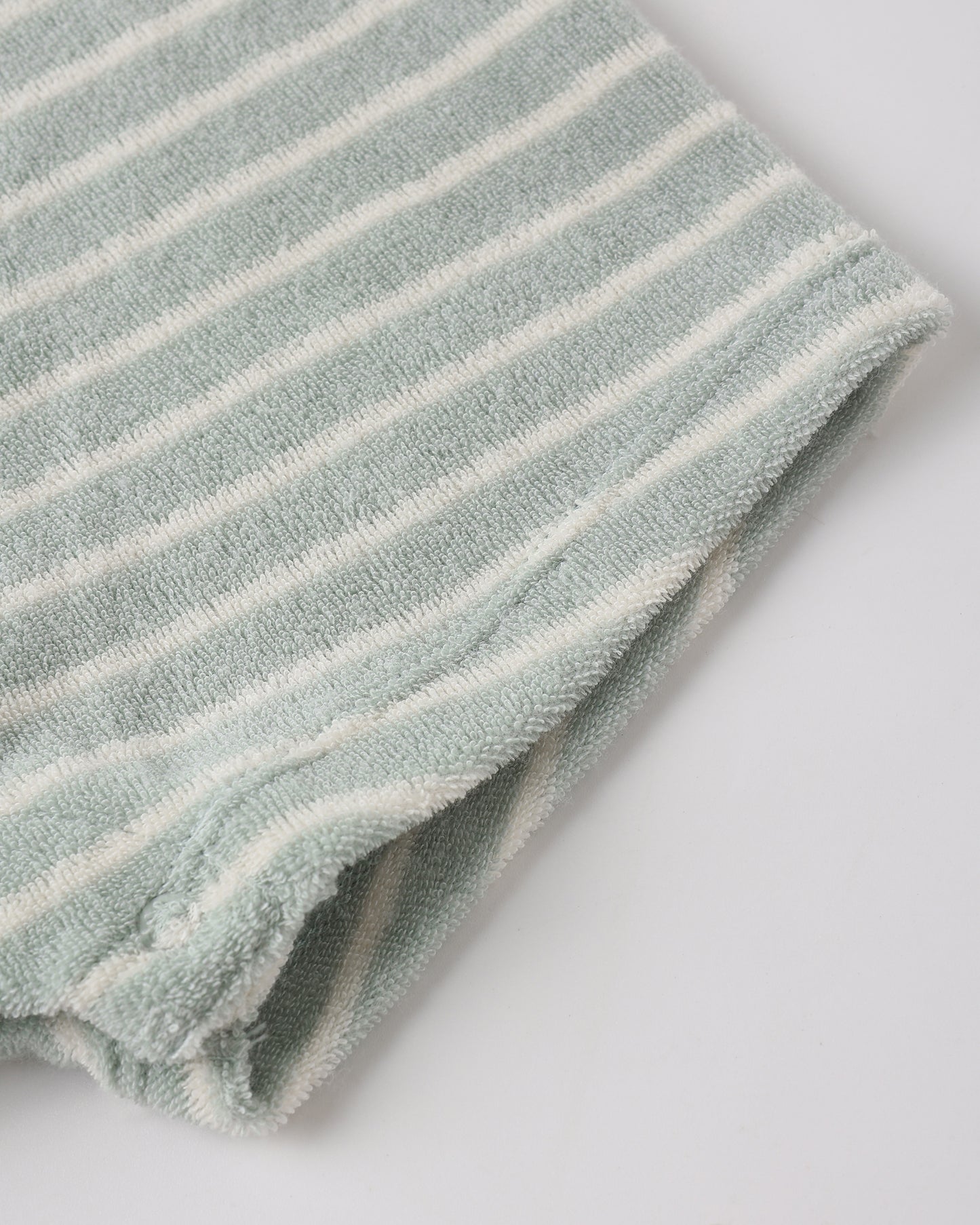 Gio Romper || Seafoam Terry Stripe