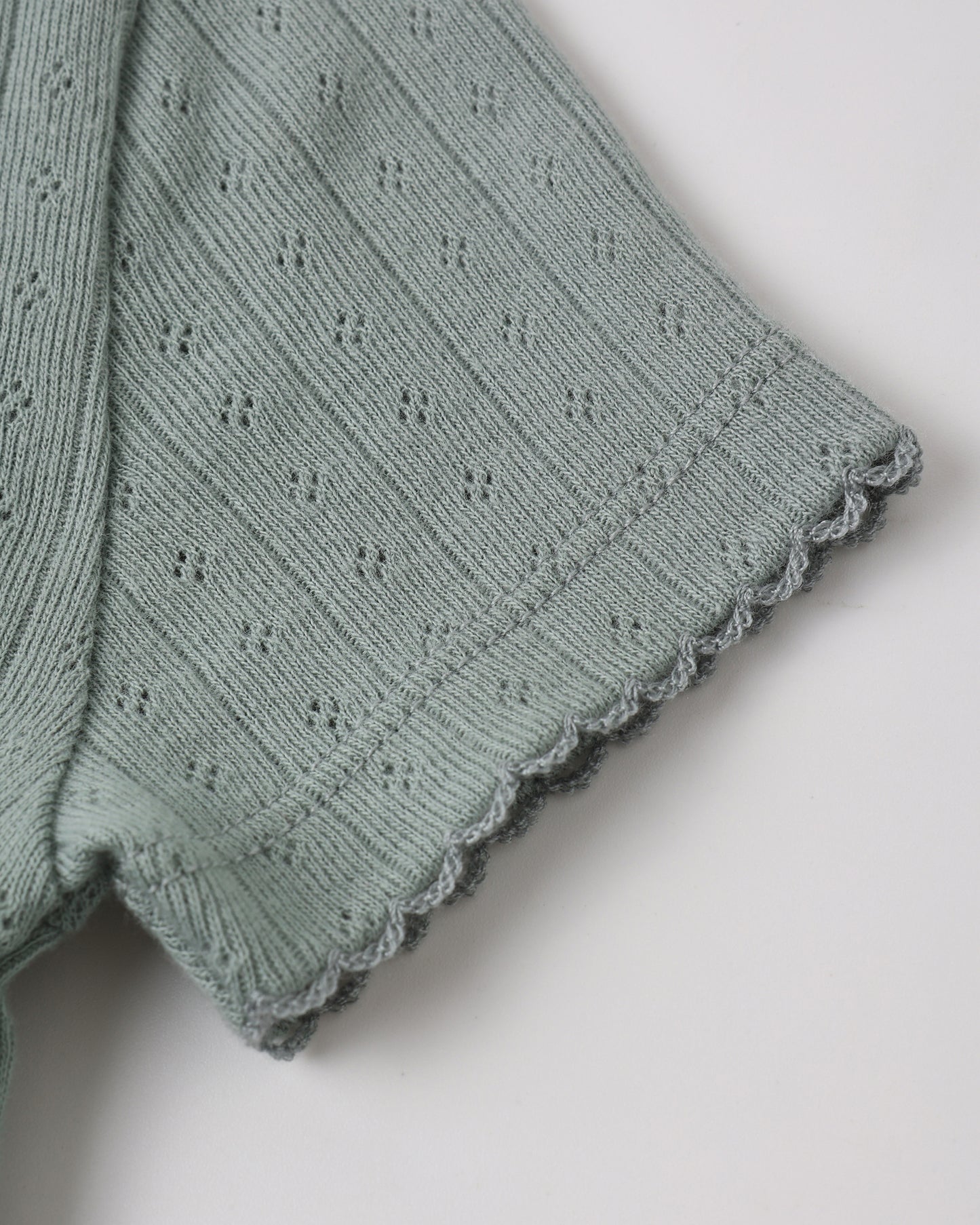 Pointelle Tee || Sea Green