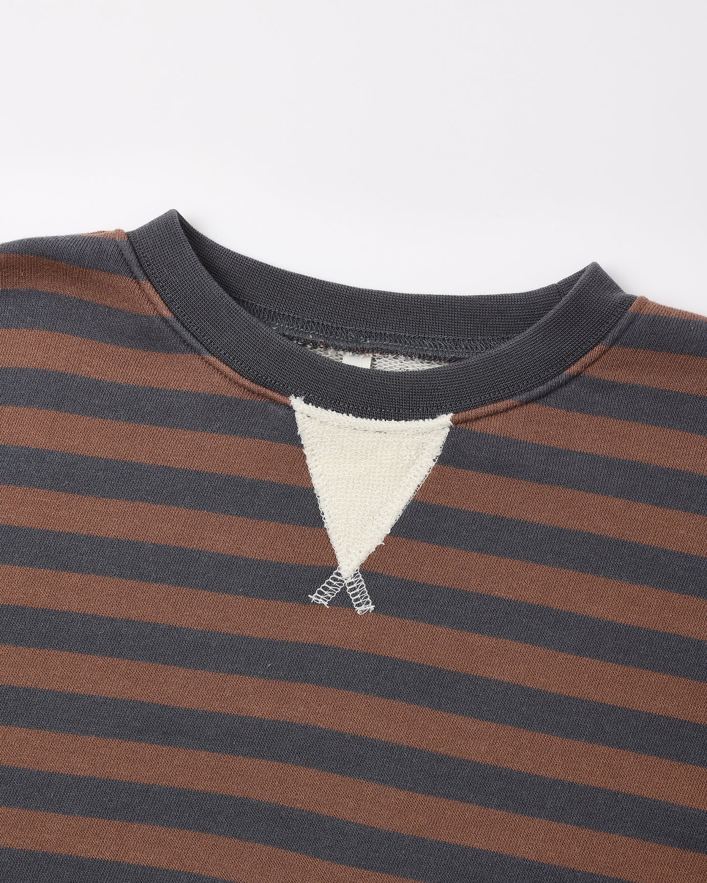 Crew Neck Romper || Mulberry Stripe