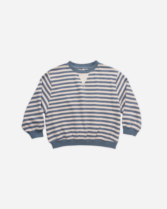 Oversized Crew || Marine Stripe