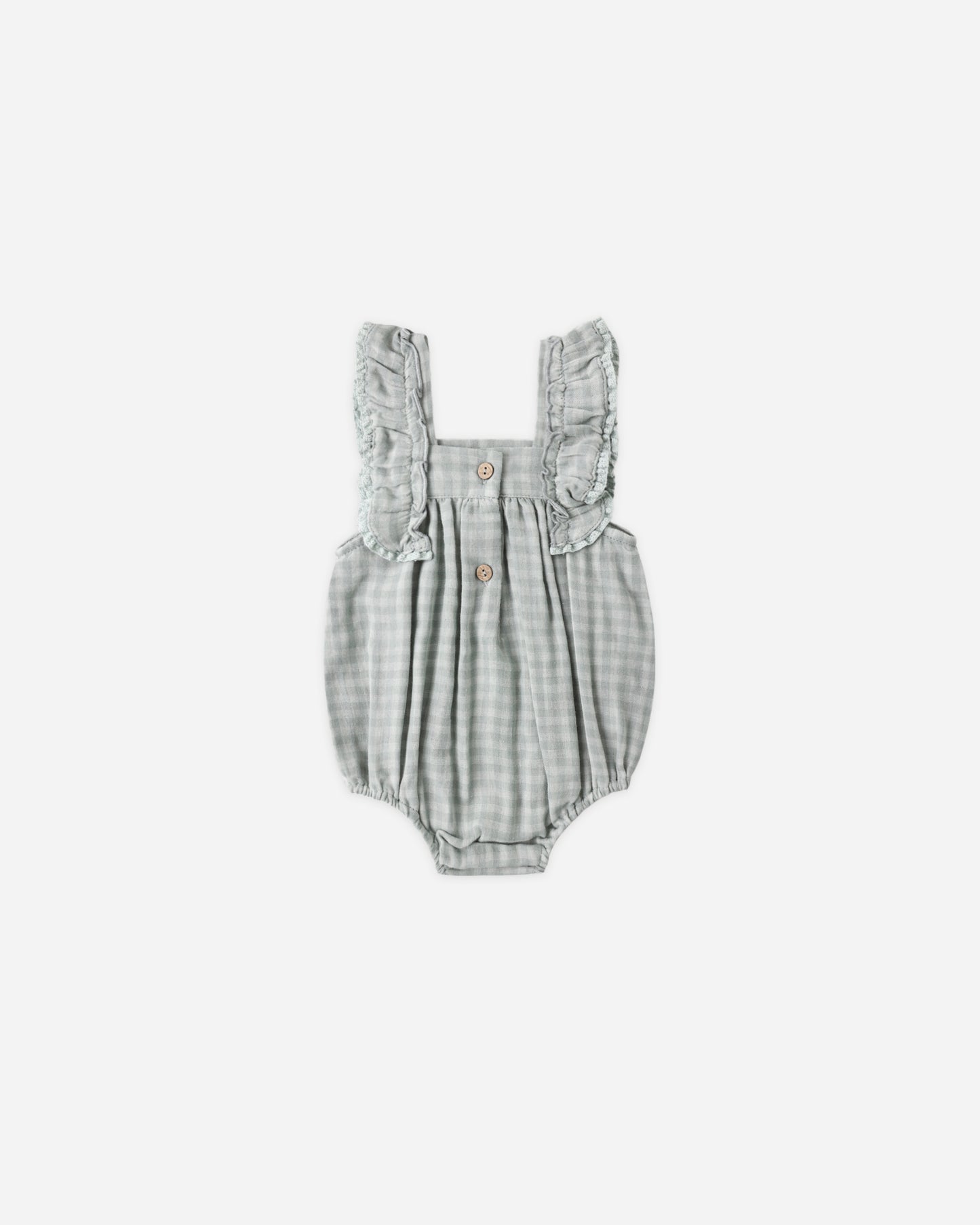 Maya Romper || Green Gingham