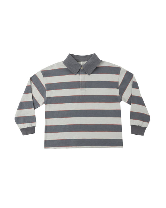 Rugby Polo || Sage Stripe