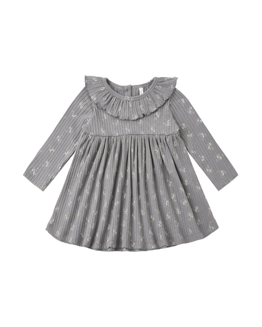 Ruffle Collar Dress | Slate Bloom