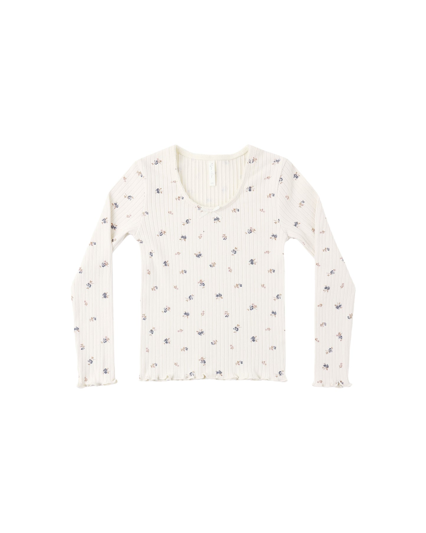 Ribbed Long Sleeve || Natural Ditsy