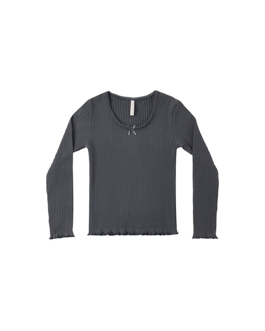Ribbed Long Sleeve || Midnight