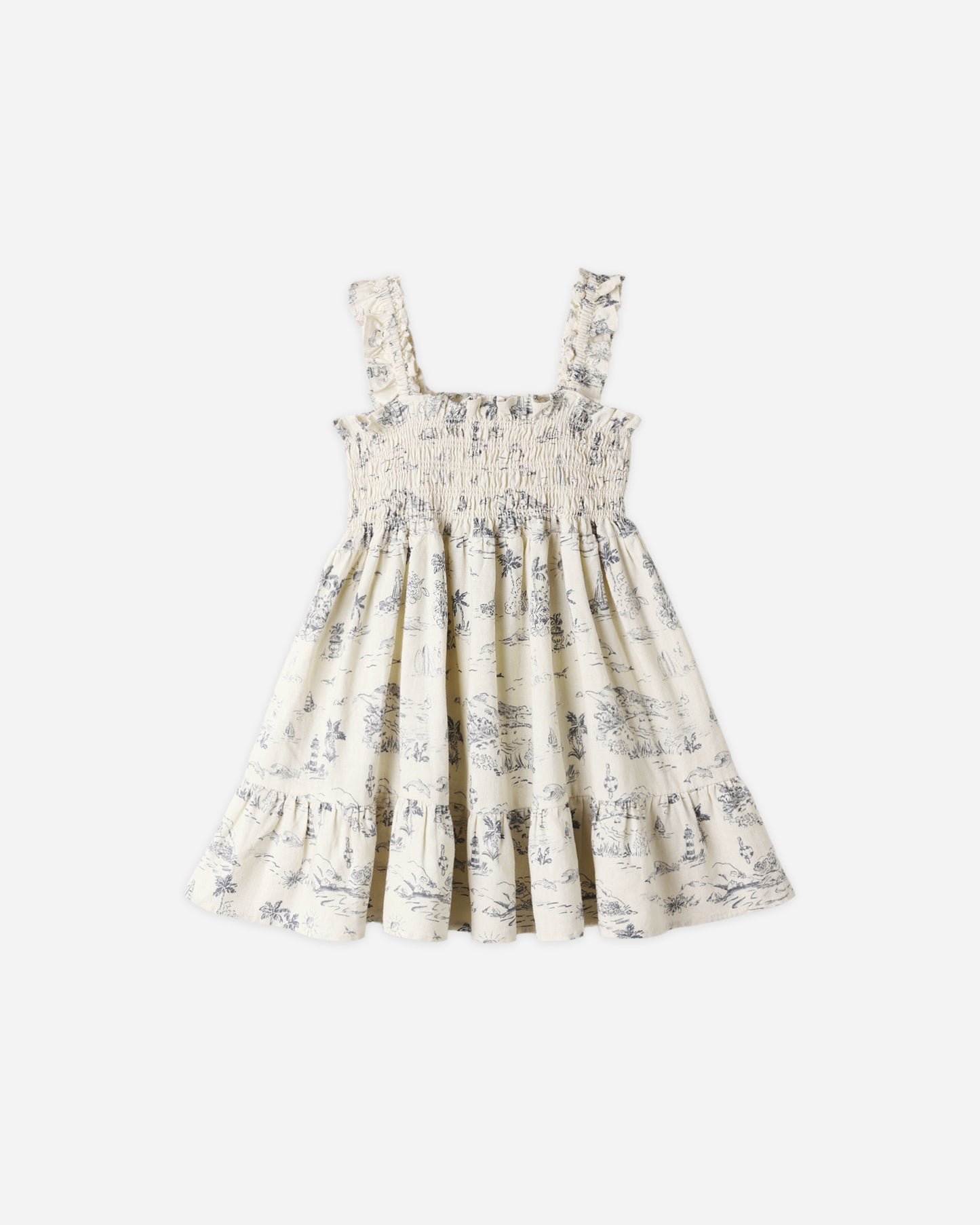 Sutton Dress || Ocean Toile