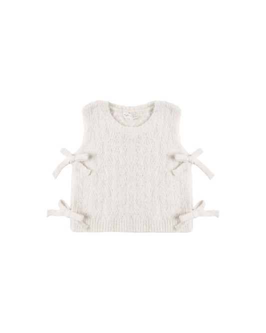 Bow Sweater Vest || Ivory