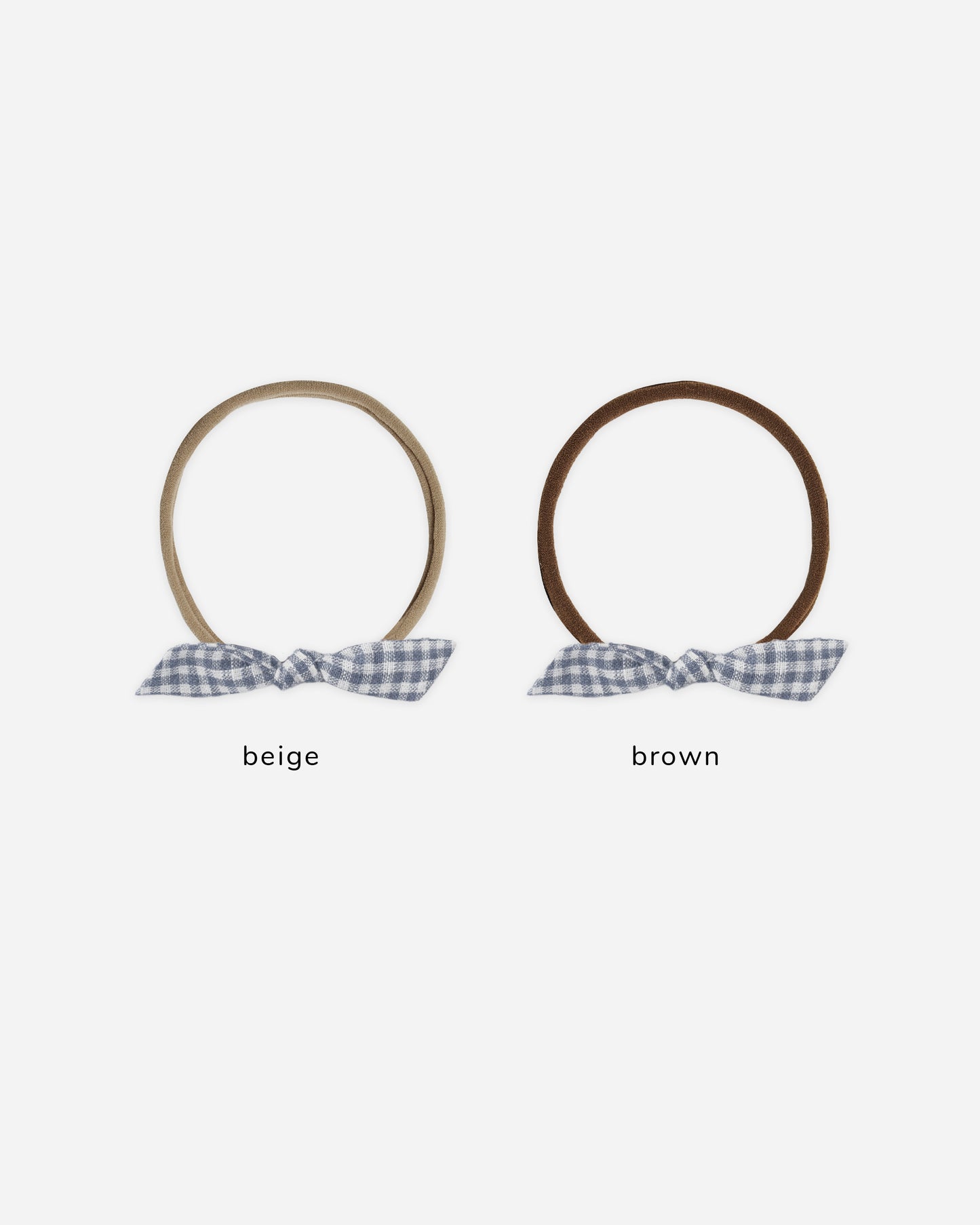 Little Knot Headband || Marine Gingham