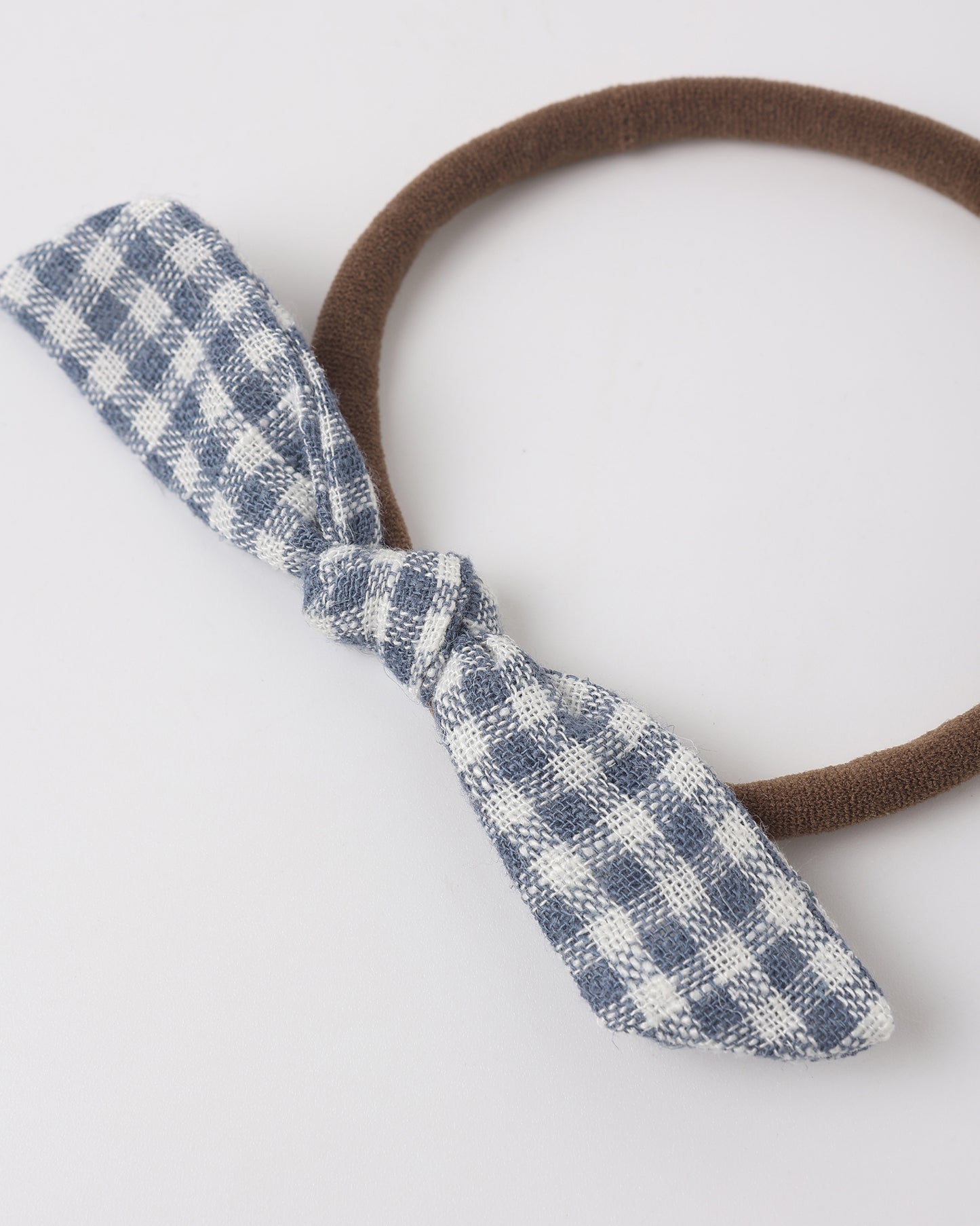 Little Knot Headband || Marine Gingham