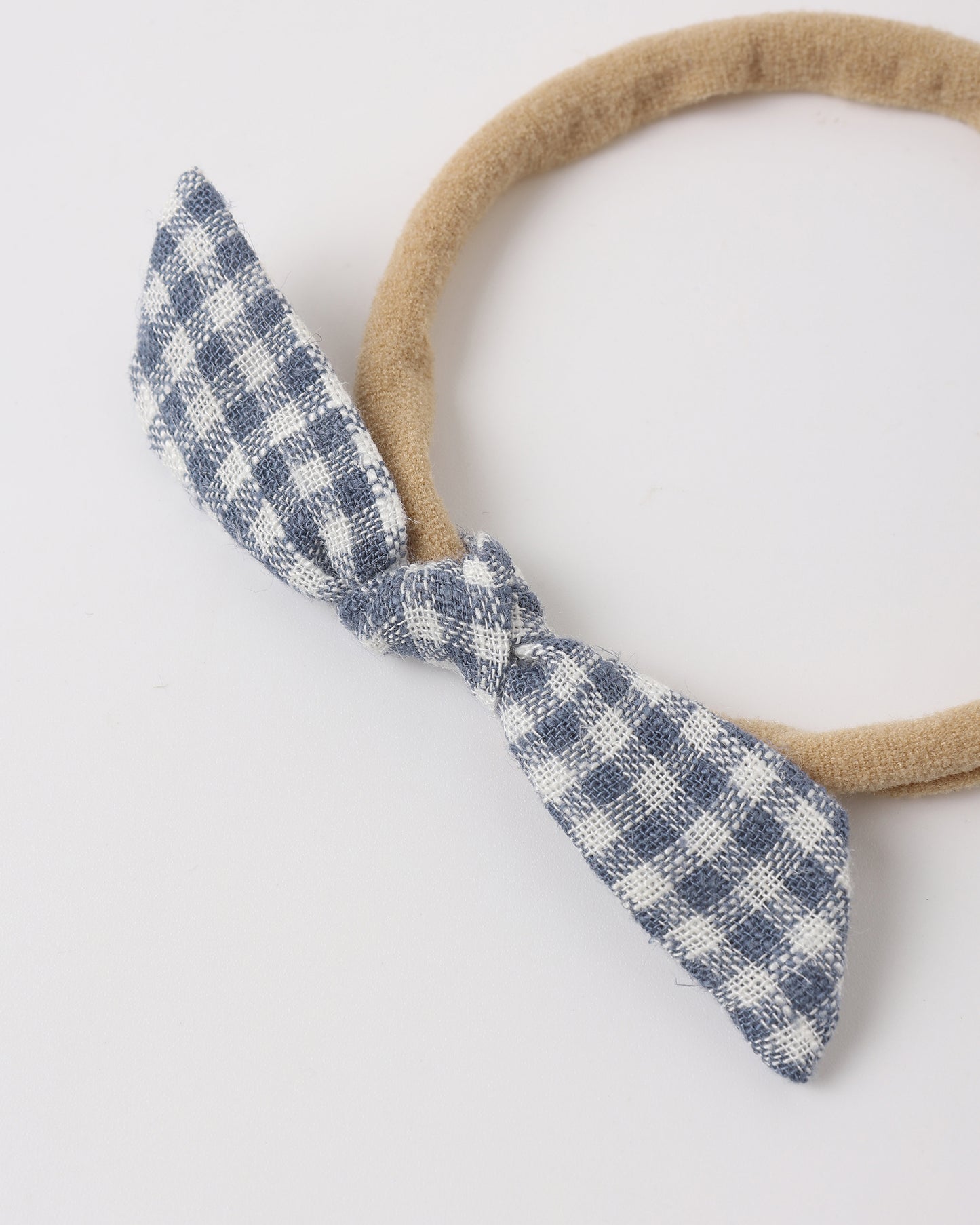 Little Knot Headband || Marine Gingham