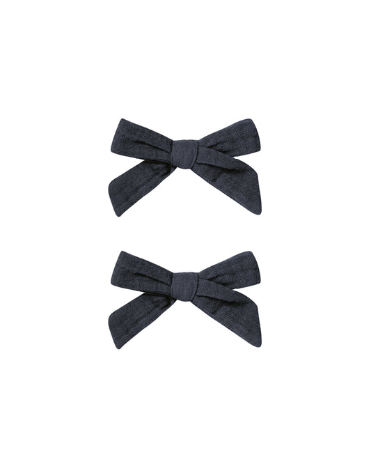Bows, Set Of 2 || Navy