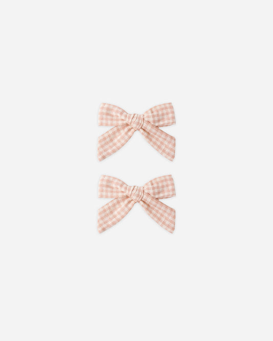 Bows, Set Of 2 || Petal Gingham