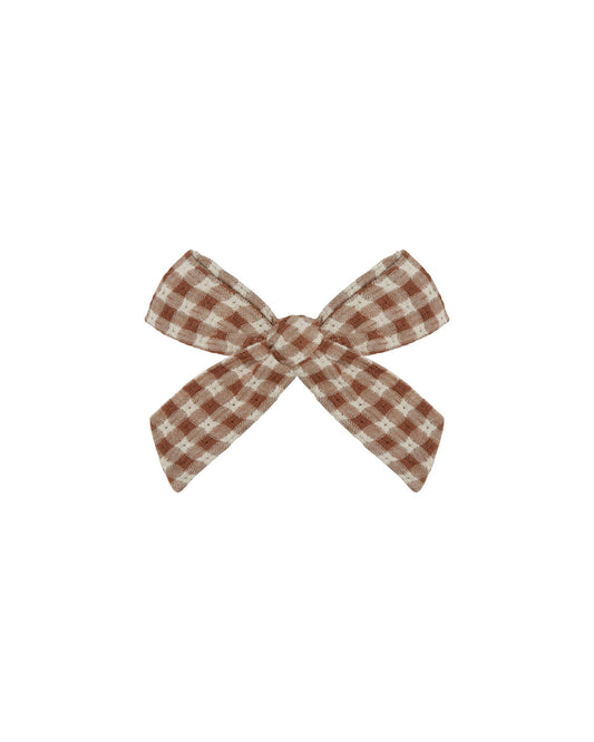 Girl Bow | Brown Gingham