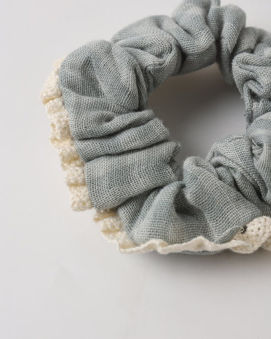 Scrunchie Set || Green Gingham & Bloom