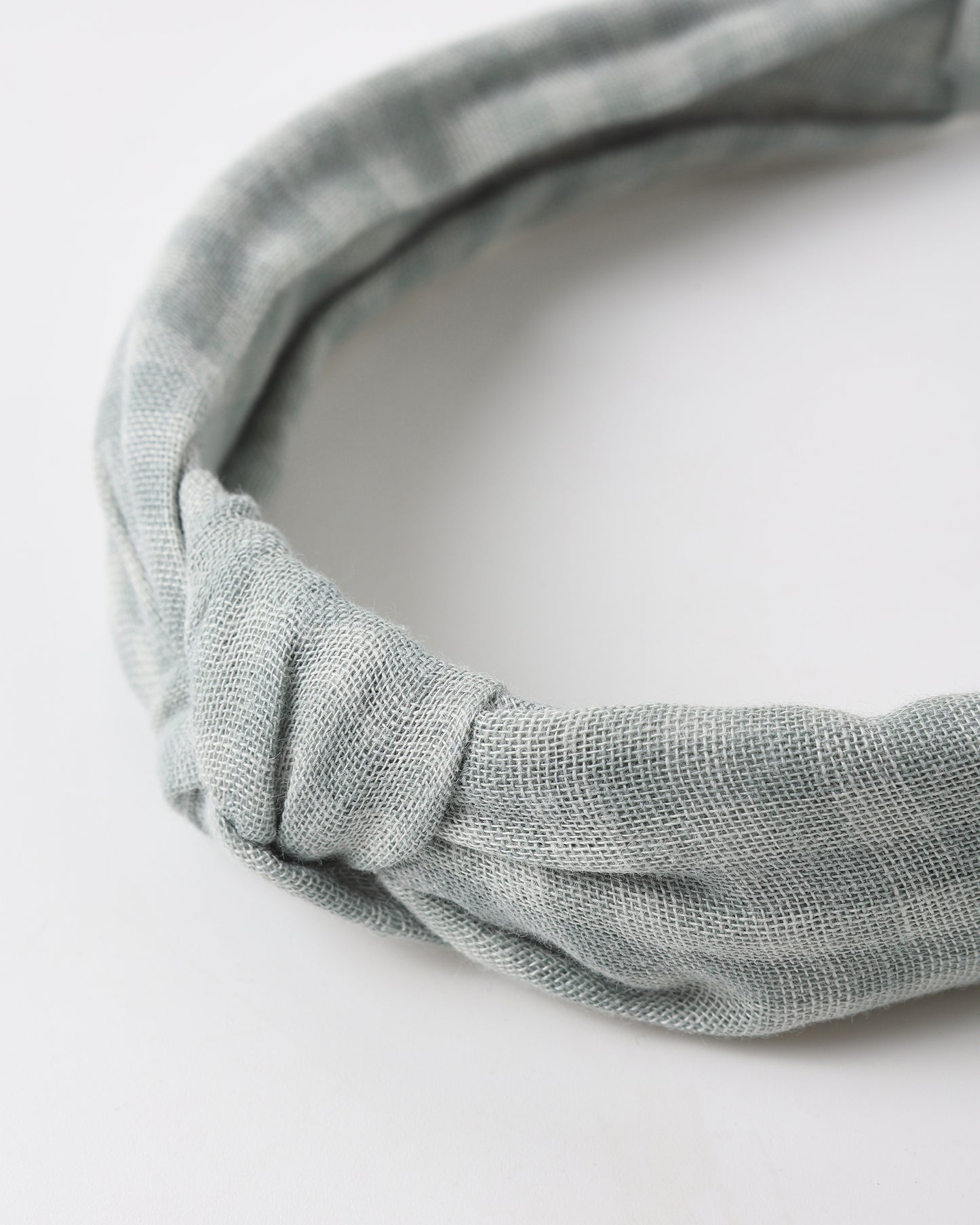Knotted Headband || Green Gingham