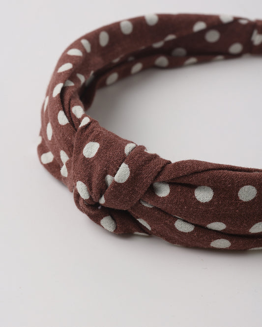 Knotted Headband || Polka Dot