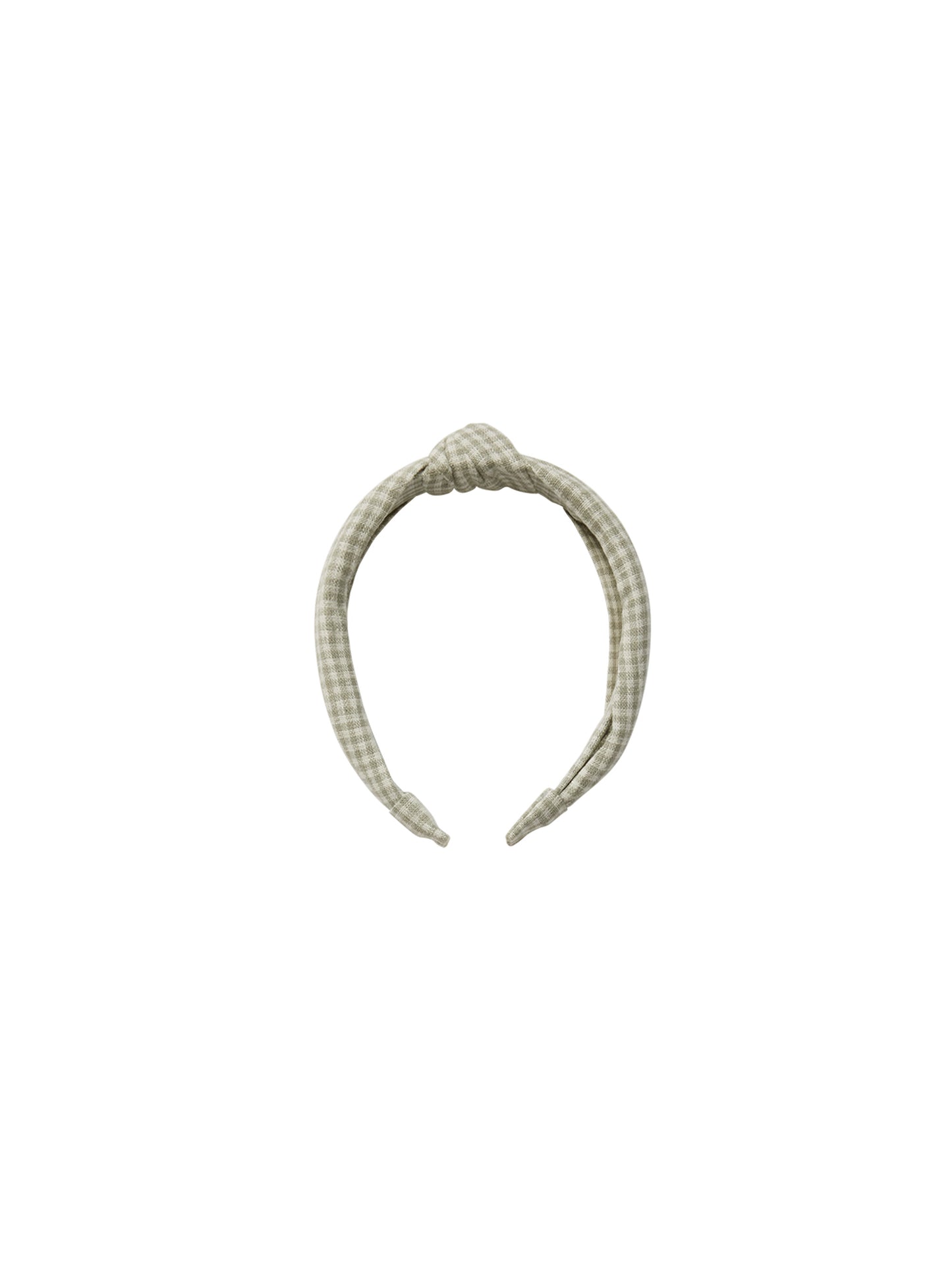 Knotted Headband | Sage Gingham