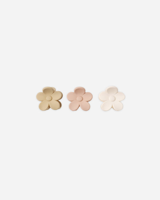 Flower Clip Set || Butterscotch, Blush, Ivory