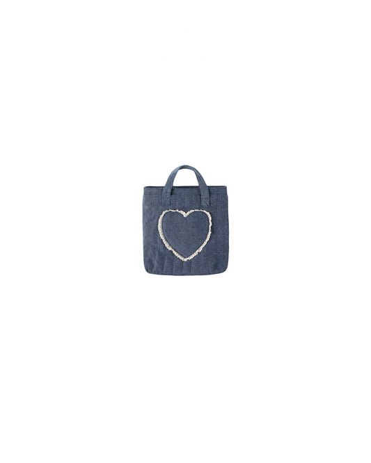 Quilted Tote Bag || Indigo Denim