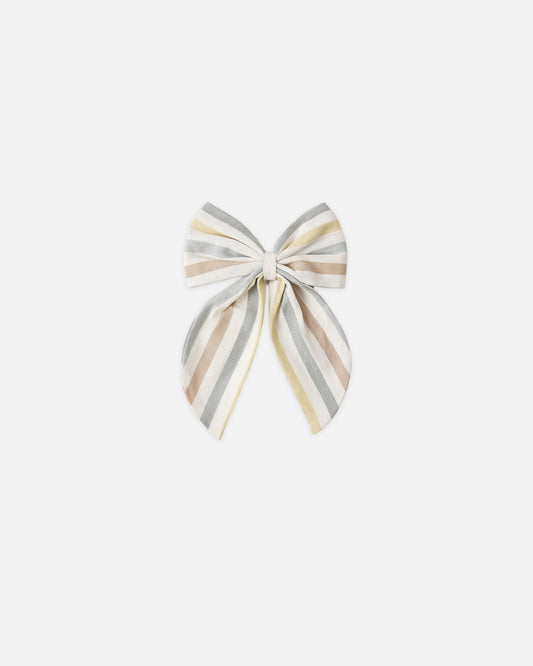 Oversized Bow || Valencia Stripe