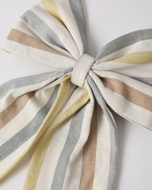Oversized Bow || Valencia Stripe