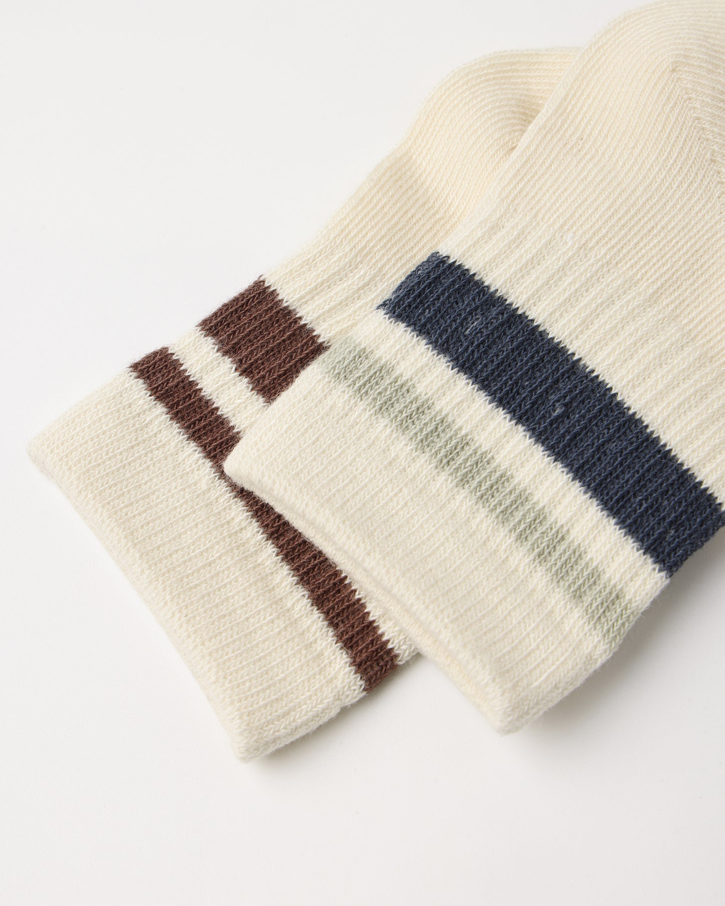 Stripe Socks, 2-Pack || Fog, Mulberry