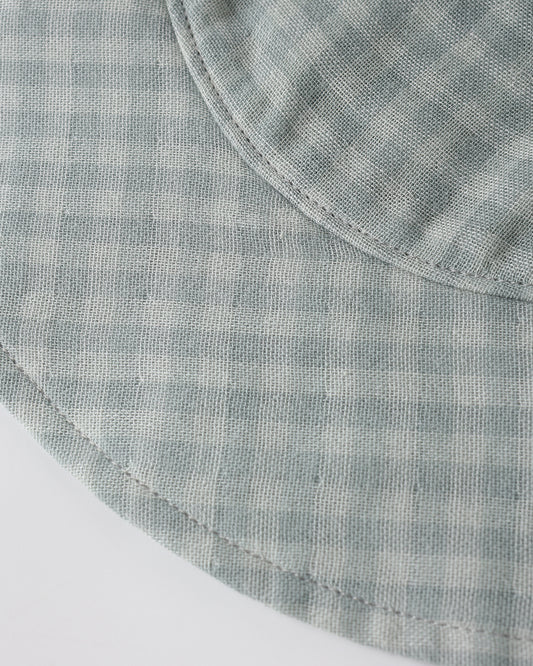 Floppy Sun Hat || Green Gingham